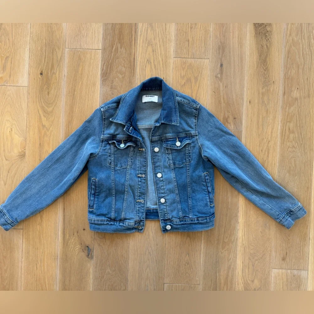 Old Navy Jean Trucker Jacket for Girls size L 10-12 - Picture 3 of 7